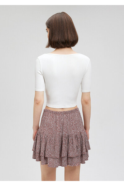 Mavi Bílé tričko Crop – čtvercový límec, krátký střih 1612323 -70057