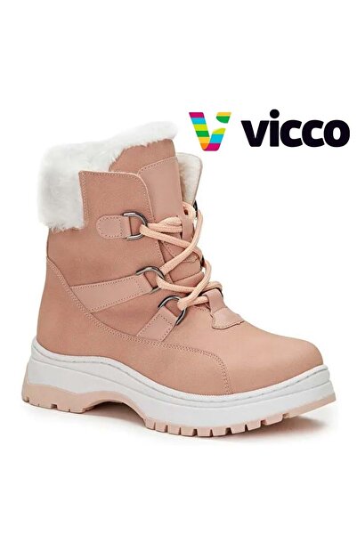 Kids Club Shoes Vicco Alexis Furry Orthopedic Παιδικές Μπότες PUDRA