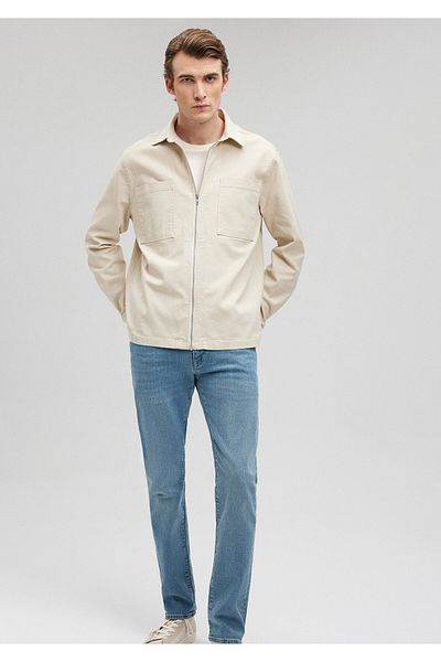 Mavi Μπεζ πουκάμισο με φερμουάρ Loose Fit / Loose Relaxed Fit0210938-70144