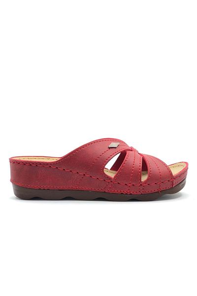 Kids Club Shoes Aryan 37-953 D.r Προτεινόμενες Ορθοπεδικές Γυναικείες Παντόφλες ΚΟΚΚΙΝΟ