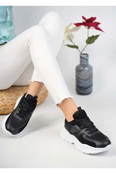 Kids Club Shoes Lambırlent 7288 Sneaker Unisex Spor Ayakkabı SİYAH-BEYAZ