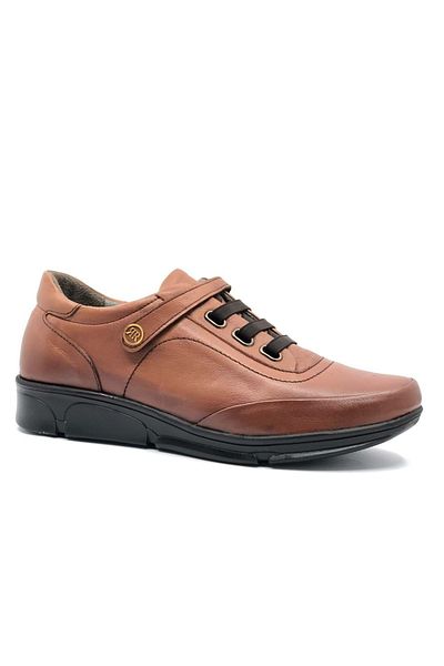 Kocamanlar Ayakkabı Brand 23-013 Genuine Leather Orthopedic Women's Casual Shoes TABA