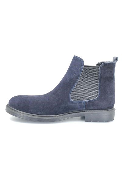 KCMN Boots 600 100% Genuine Leather Men's Chelsea Boots Navy Blue