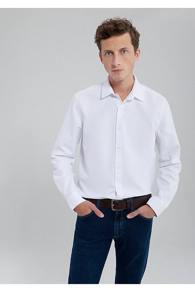 Mavi Λευκό πουκάμισο Slim Fit / Slim Fit0210944-620
