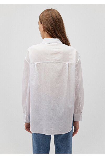 Mavi Beyaz Gömlek Loose Fit / Bol Rahat Kesim 1210656-620