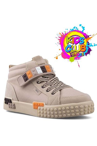 Kids Club Shoes Alessio 1958 High-top Sneaker Orthopedic Children's Sports Shoes BEIGE