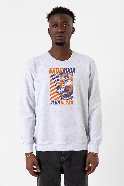 Tshirthane Ανδρικό φούτερ My Hero Academi Anime Endeavor Plus Ultra Karmelange 2ip