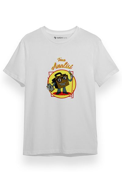 Tshirthane Ανδρικό μπλουζάκι με κοντό μανίκι The Umbrella Academy Team Analyst White
