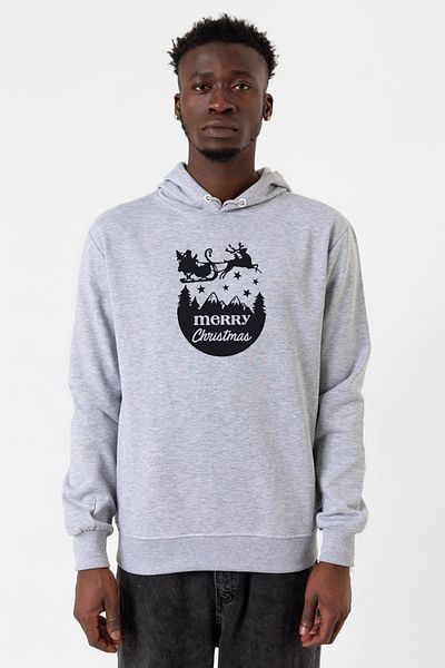 Tshirthane Καλά Χριστούγεννα Sleigh Grimelange Ανδρική φούτερ με κουκούλα 3ip