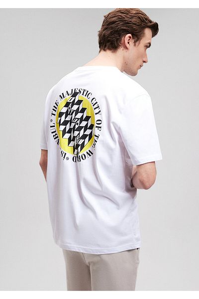 Mavi Istanbul Back Printed White T-Shirt Loose Fit / Loose Relaxed Fit0612272-620