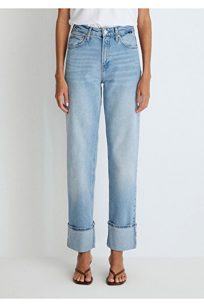 Mavi Pantaloni de blugi albastru deschis din denim Savannah - Cuffed Classic, Misty 1010640 -88000