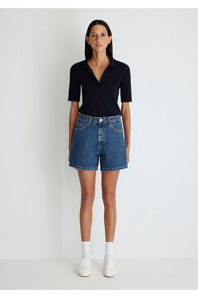 Mavi Verna 90er Jahre schattierte tiefblaue Jeansshorts 1410059 -87080