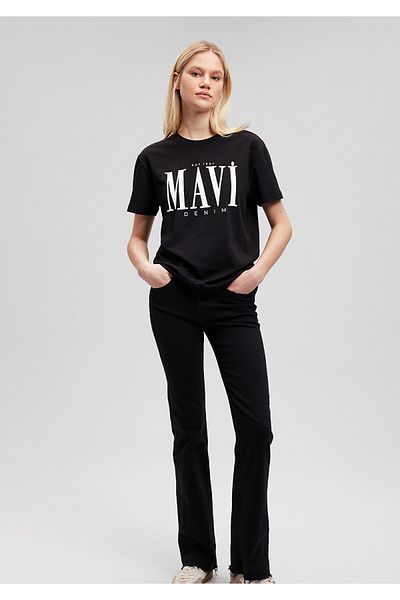 Mavi Schwarzes T-Shirt mit Logo-Aufdruck Regular Fit / Regular Fit1611990-900