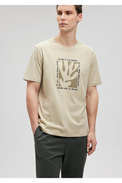 Mavi Baskılı Bej Tişört Regular Fit / Normal Kesim 0612033-70186