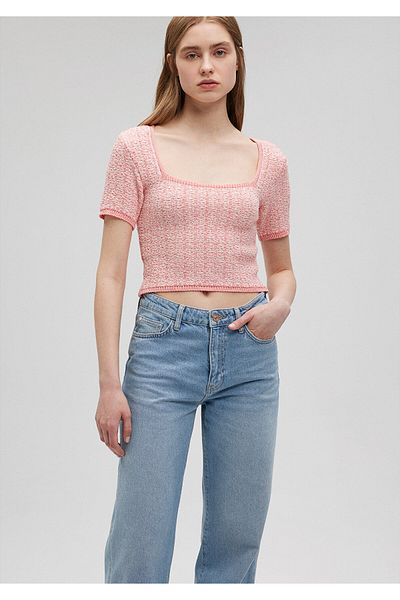 Mavi Pink Knitwear Crop Top - Short Cut1710424-71247