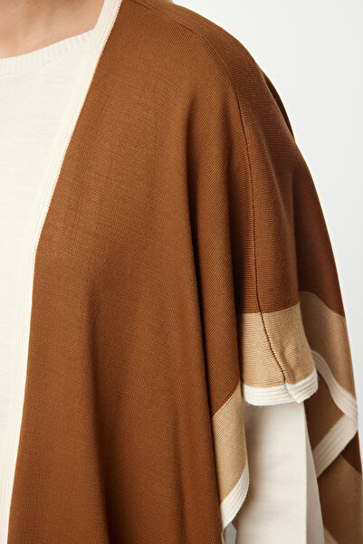 Trendyol Collection Šaty Maxi Ecru Knitwear Scarf Dress - Twoaw25el00068