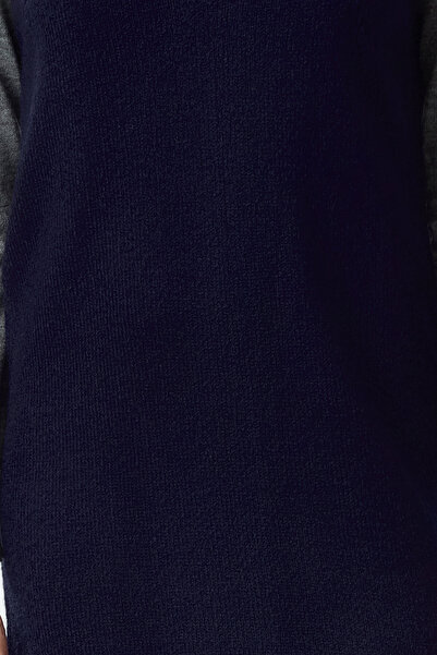 Trendyol Collection Anthracite Sling Knitwear Sweater and Dress Set - Soft Textured Mini Twoaw25El00095