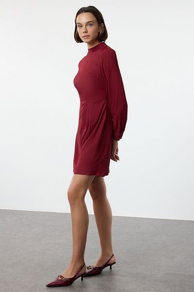 Trendyol Collection Rochie A-line Mini Dark Cherry - TWOAW25EL00389