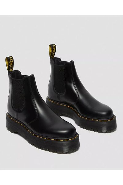 Dr. Martens 2976 Model Quad Black Polished Smooth