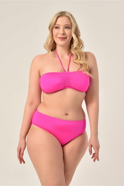 Hot pink plus size bikini sale