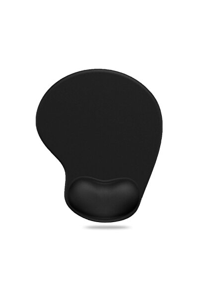 Active Team MP01 - Siyah Elips Bilek Destekli Mouse Pad | Konforlu, Kaymaz Taban, Ergonomik, Yumuşak, Ev,ofis
