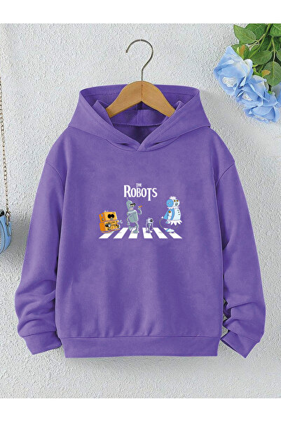 YUNAYT Детски суитшърт с щампа и качулка