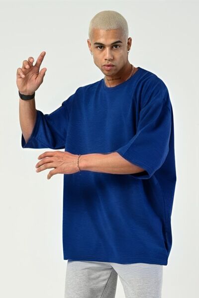 Drippy Чоловічий короткий рукав, оверсайз, зручний крій, велосипедна комір