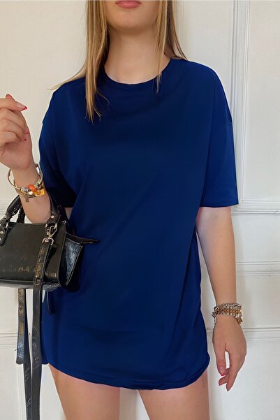 Drippy Tricou cu mânecă scurtă din țesătură cu mâneci scurte, albastru bleuma...