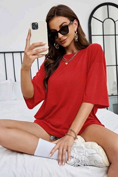 Drippy Ženska opuštena letnja majica kratkih rukava od čvrste tkanine