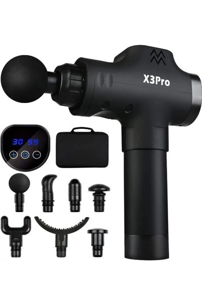 Wexta Masaj Tabancası 16w 30 Hız Vurmalı Sessiz Fırçasız Motor 6 Başlıklı Şarjlı Sporcu Masaj Aleti