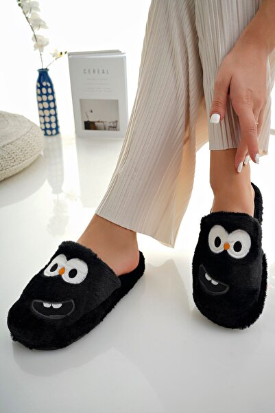 StWenn Γυναικείες παντόφλες εσωτερικού χώρου με χαμογελαστό αστείο πρόσωπο βελούδινες αφράτες - Παντόφλες προίκας Silent Sole