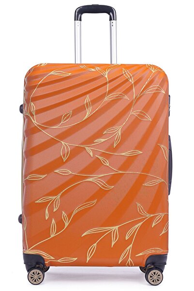 Wexta Wx-300 Yaprak Baskılı Kiremit 3'lü Set Valiz / Seyahat Bavulu