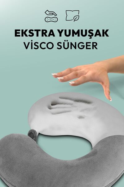 Wexta Seyahat Boyun Yastığı Comfort Ortopedik Seyahat Yastığı Visco