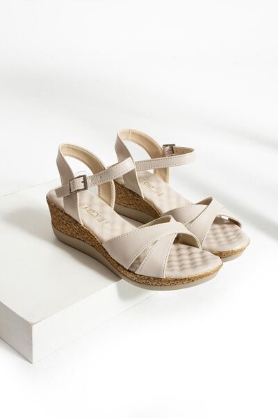 HVZ Exclusive Ергономични сандали на клиновиден ток - удобна структура на крака