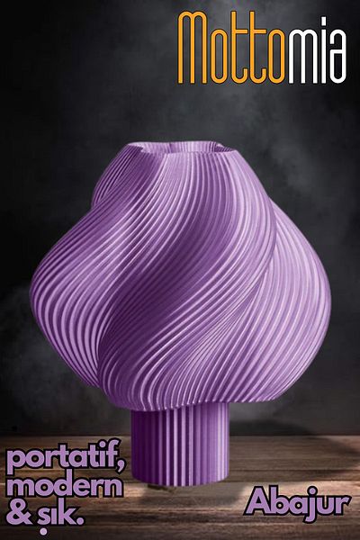 mottomia Lavander Creme Limited Edition - Modern and Minimalist Decorative Lampshade, Wired Night and Table Lamp