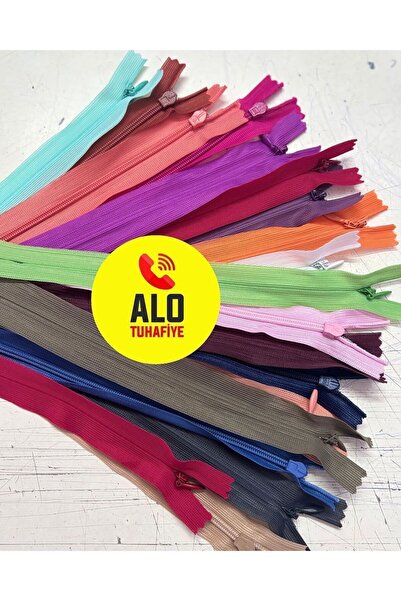 ALOTUHAFİYE Gizli pantalon fermuari 20 adet karışık renk