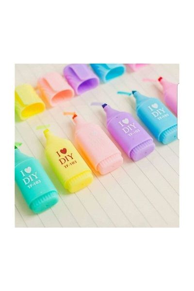 MİKRON 6 Colors Mini Pastel Marking Pen F.k