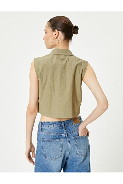 Koton Women's Short Sleeveless Shirt