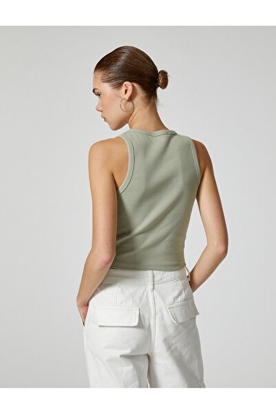 Koton Women's Crop Printed Tank Top