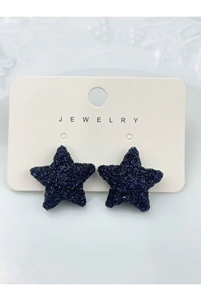 Karen Jewelry Vintage Gül Desenli Yıldız Küpe