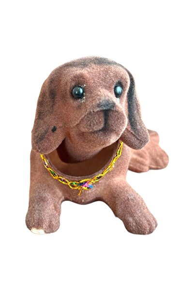 Marsel oyuncak KAFA SALLAYAN KÖPEK ARABA SÜSÜ KOYU KAHVERENGİ RENK 14 CM