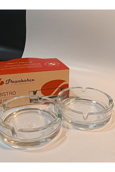 Paşabahçe Λευκό Τασάκι Bistro 2 τεμαχίων Mega Size Ps54036