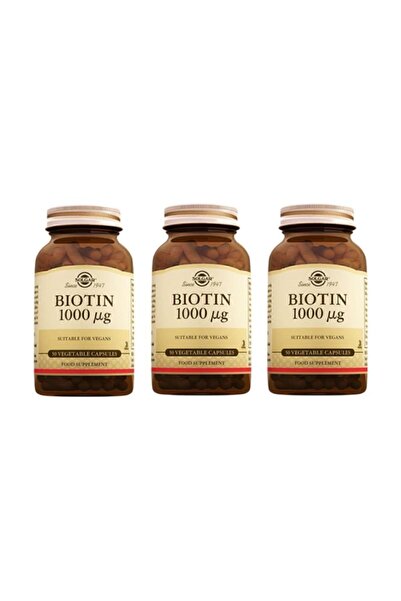 Solgar Biotin 1000 Mcg 50 Vegetable Kapsül 3 Adet