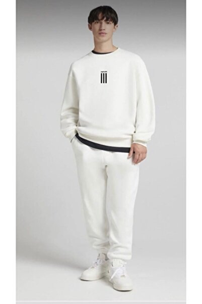 İmpavido Овърсайз суичър бял на 3 райета