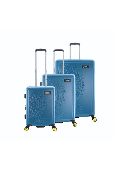 NATIONAL GEOGRAPHIC Globe Luggage Set 3 pc Blue