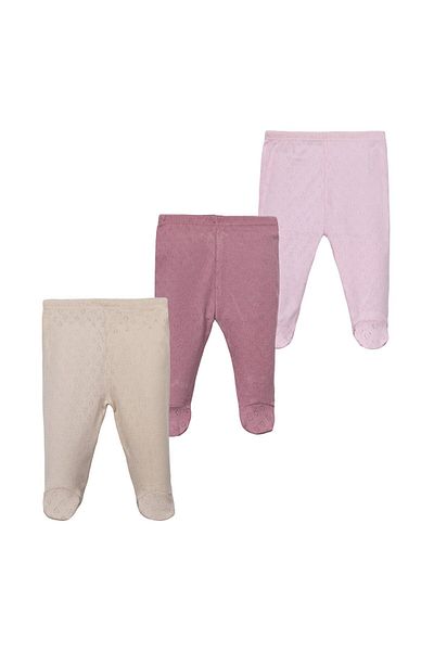 Necix's Soft Fabric Baby Girl Pants - Booties Detailed