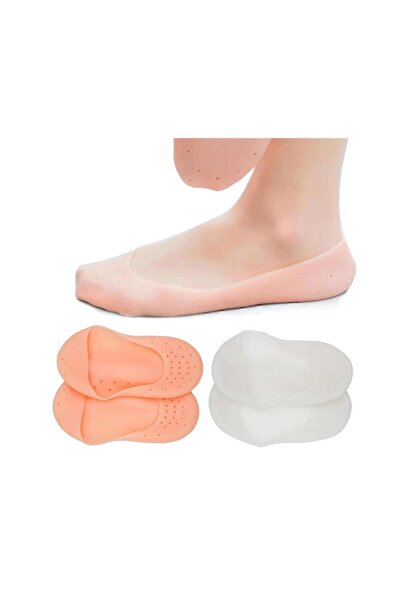 CMT Ayak Topuk Çatlak Çorabı Silikon Patik Ten Rengi Çorap Gömlek