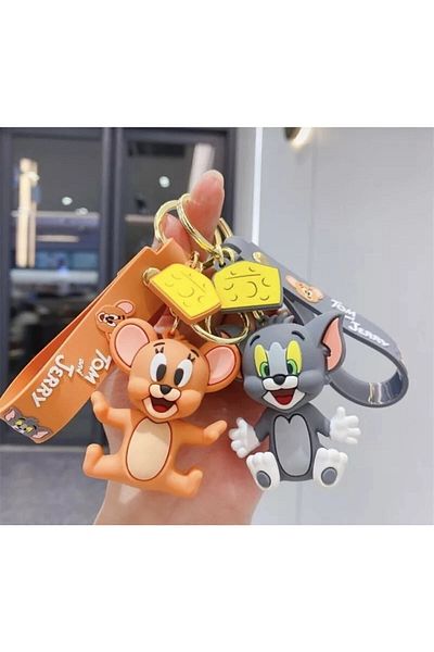 Murat Süs Tom & Jerry Silicone Luxury Premium - Keychain 3D Souvenir 1 Piece