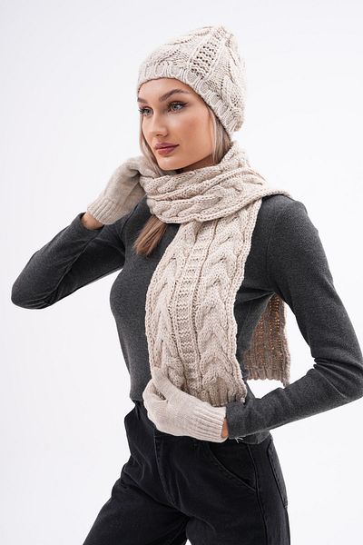 Ritagarcia Set mănuși beanie - eșarfă
