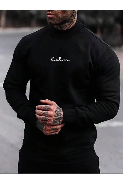 coolart Χοντρό Χειμερινό Μαύρο Φούτερ - Oversize, με λαιμόκοψη σε σχήμα V